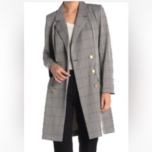 Nanette Lepore long blazer, plaid size 8